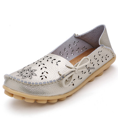 Sieviešu apavi Īsta govs āda Mīksta, ērta, plakana sieviešu apavi āra Candy Colors Balets Sieviešu apavi Šņorējama Zapatos Mujer