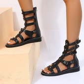 Γυναικεία σανδάλια πόρπη Gladiator Rivet Γυναικεία παπούτσια Επίπεδα αντιολισθητικά γυναικεία παπούτσια με κλασική σχεδίαση 2022 Καλοκαίρι Νέο