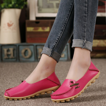 Нови модни дамски плоски обувки с кръгла глава Висококачествени майчински обувки Балетни удобни бонбонени цветове Дамски обувки Zapatos Mujer
