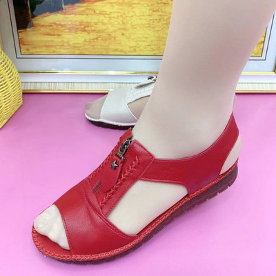 2022. aasta suvised naiste sandaalid, tõmblukk, õmblemine retro stiilis naiste lamedad kingad Pehmed, mugavad naiste sandaalid, naiste sandaalid