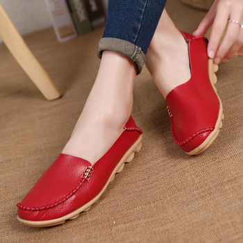 Обувки за жени 2021 Майчински обувки от естествена кожа Подарък Висококачествени меки подметки Работни дамски ежедневни обувки 44 размер Tenis Feminino
