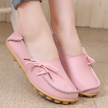 2021 Дамски обувки на платформа Летни леки издръжливи едноцветни дамски ежедневни обувки Кожени шевове Работни обувки Femme 44 Размер