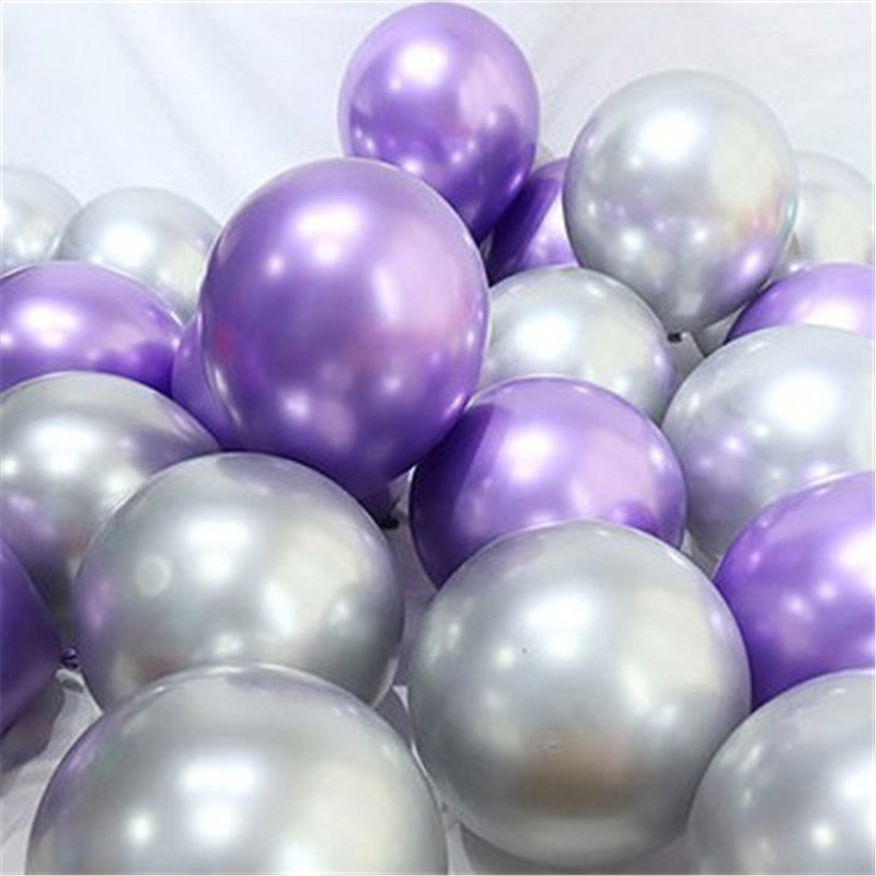 15db 10 hüvelykes króm fémes sellő többszínű latex léggömbök fémes gömbök esküvői baba születésnapi parti dekorációhoz