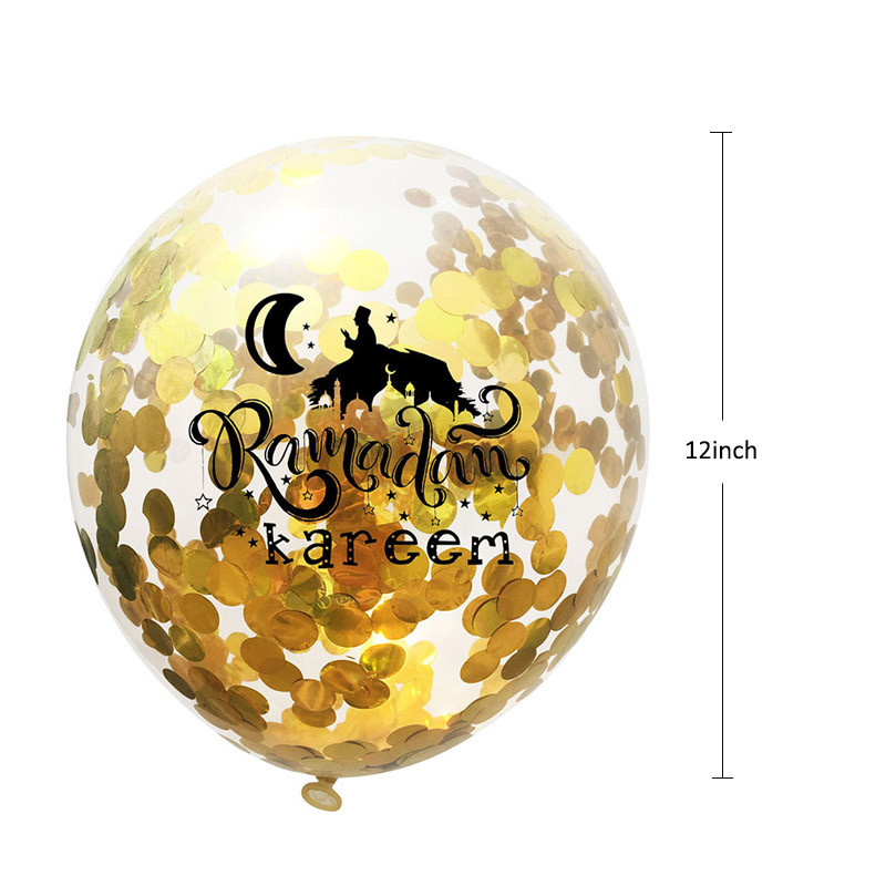 Eid Mubarak Balons Ramadan Kareem Lateksa Balons Islāma Musulmaņu Konfeti Balons Ramadāna Apdares Islāma Palīdzība Moubarak Air Globos