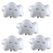 1 szett fehér mosolygó felhő fóliás léggömb 30 hüvelykes hélium szám golyó születésnapi parti babazuhany esküvői évfordulós dekoráció