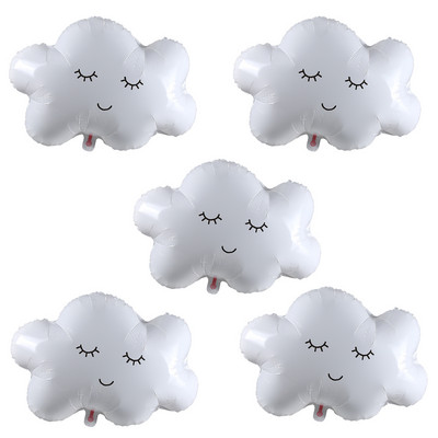 1 szett fehér mosolygó felhő fóliás léggömb 30 hüvelykes hélium szám golyó születésnapi parti babazuhany esküvői évfordulós dekoráció