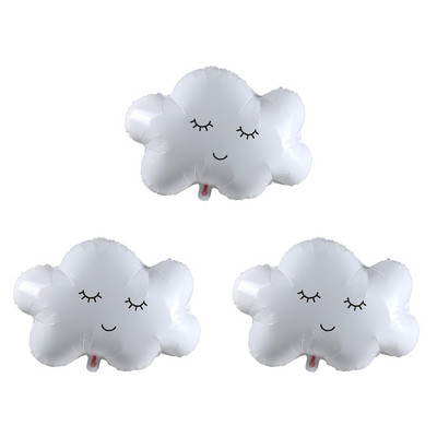 1 szett fehér mosolygó felhő fóliás léggömb 30 hüvelykes hélium szám golyó születésnapi parti babazuhany esküvői évfordulós dekoráció
