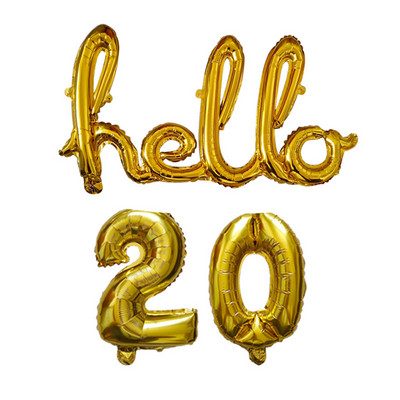 Rose Gold Hello 30 de baloane pentru copii Baby Shower 10/13/15/21/25 Decor pentru petrecerea a 30-a aniversare 21 30 de bile cu numere Globo gonflabile cu aer