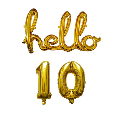 Rose Gold Hello 30 de baloane pentru copii Baby Shower 10/13/15/21/25 Decor pentru petrecerea a 30-a aniversare 21 30 de bile cu numere Globo gonflabile cu aer