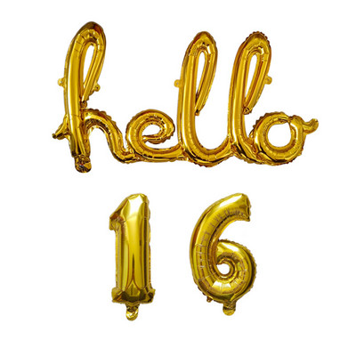 Rose Gold Hello 30 de baloane pentru copii Baby Shower 10/13/15/21/25 Decor pentru petrecerea a 30-a aniversare 21 30 de bile cu numere Globo gonflabile cu aer