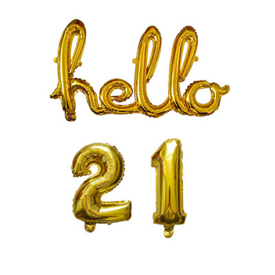 Rose Gold Hello 30 de baloane pentru copii Baby Shower 10/13/15/21/25 Decor pentru petrecerea a 30-a aniversare 21 30 de bile cu numere Globo gonflabile cu aer