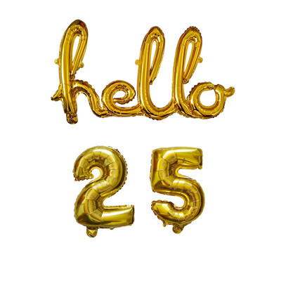 Rose Gold Hello 30 de baloane pentru copii Baby Shower 10/13/15/21/25 Decor pentru petrecerea a 30-a aniversare 21 30 de bile cu numere Globo gonflabile cu aer