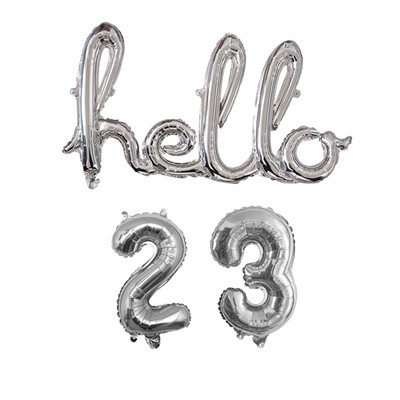 Rose Gold Hello 30 de baloane pentru copii Baby Shower 10/13/15/21/25 Decor pentru petrecerea a 30-a aniversare 21 30 de bile cu numere Globo gonflabile cu aer