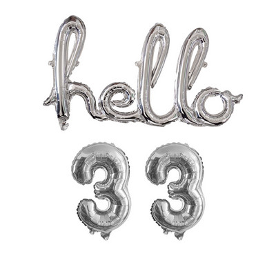 Rose Gold Hello 30 de baloane pentru copii Baby Shower 10/13/15/21/25 Decor pentru petrecerea a 30-a aniversare 21 30 de bile cu numere Globo gonflabile cu aer