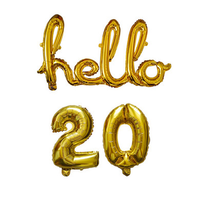 Rose Gold Hello 30 de baloane pentru copii Baby Shower 10/13/15/21/25 Decor pentru petrecerea a 30-a aniversare 21 30 de bile cu numere Globo gonflabile cu aer