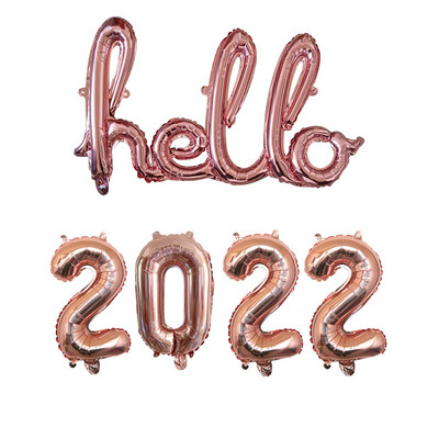 Rose Gold Hello 30 de baloane pentru copii Baby Shower 10/13/15/21/25 Decor pentru petrecerea a 30-a aniversare 21 30 de bile cu numere Globo gonflabile cu aer