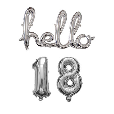 Rose Gold Hello 30 de baloane pentru copii Baby Shower 10/13/15/21/25 Decor pentru petrecerea a 30-a aniversare 21 30 de bile cu numere Globo gonflabile cu aer