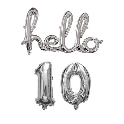 Rose Gold Hello 30 de baloane pentru copii Baby Shower 10/13/15/21/25 Decor pentru petrecerea a 30-a aniversare 21 30 de bile cu numere Globo gonflabile cu aer