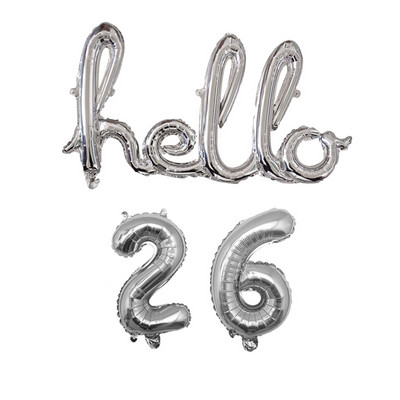 Rose Gold Hello 30 de baloane pentru copii Baby Shower 10/13/15/21/25 Decor pentru petrecerea a 30-a aniversare 21 30 de bile cu numere Globo gonflabile cu aer