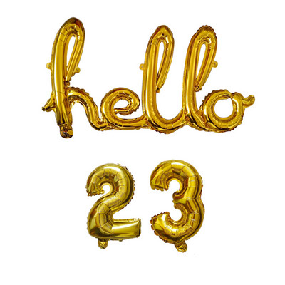 Rose Gold Hello 30 de baloane pentru copii Baby Shower 10/13/15/21/25 Decor pentru petrecerea a 30-a aniversare 21 30 de bile cu numere Globo gonflabile cu aer