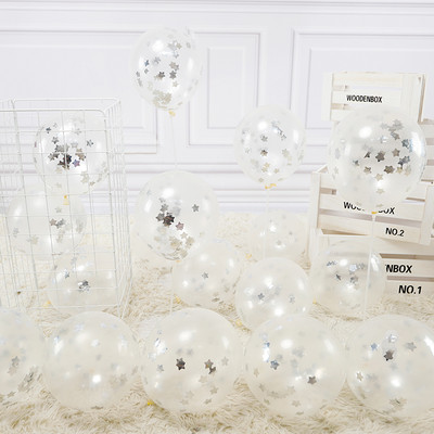 Ballon din latex confetti de 12 inch, balon cu heliu, aur roșu, trandafir, decorare pentru nuntă, petrecere de naștere, pentru Baby Shower, ziua Îndrăgostiților.