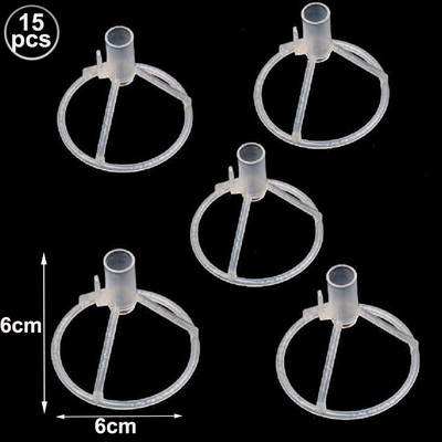 15 készlet 16" hosszú átlátszó léggömb tartó LED Bobo léggömb bothoz csészékkel Buborék ballonok rúdtartó léggömbtartozékok