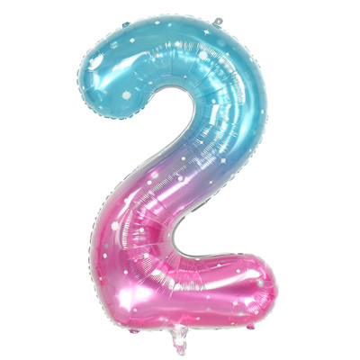 Baloni od folije s brojevima od 40 inča u obliku duginog zvjezdanog neba, digitalni balon s ogromnim gradijentom, dječja sirena, ukras za rođendansku zabavu, kuglica s helijem