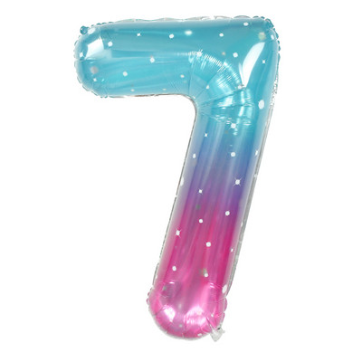 Baloni od folije s brojevima od 40 inča u obliku duginog zvjezdanog neba, digitalni balon s ogromnim gradijentom, dječja sirena, ukras za rođendansku zabavu, kuglica s helijem