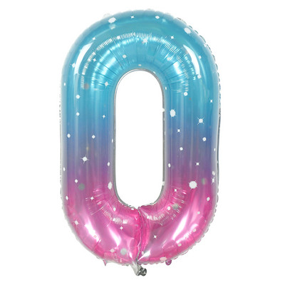 Baloni od folije s brojevima od 40 inča u obliku duginog zvjezdanog neba, digitalni balon s ogromnim gradijentom, dječja sirena, ukras za rođendansku zabavu, kuglica s helijem