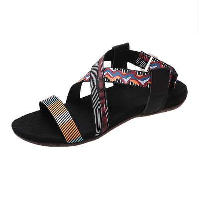 Sandale de damă 2022, de vară, de culori mixte, pantofi plati pentru damă, comozi, etnici, romi, retro, sandale pentru femei, sandale noi