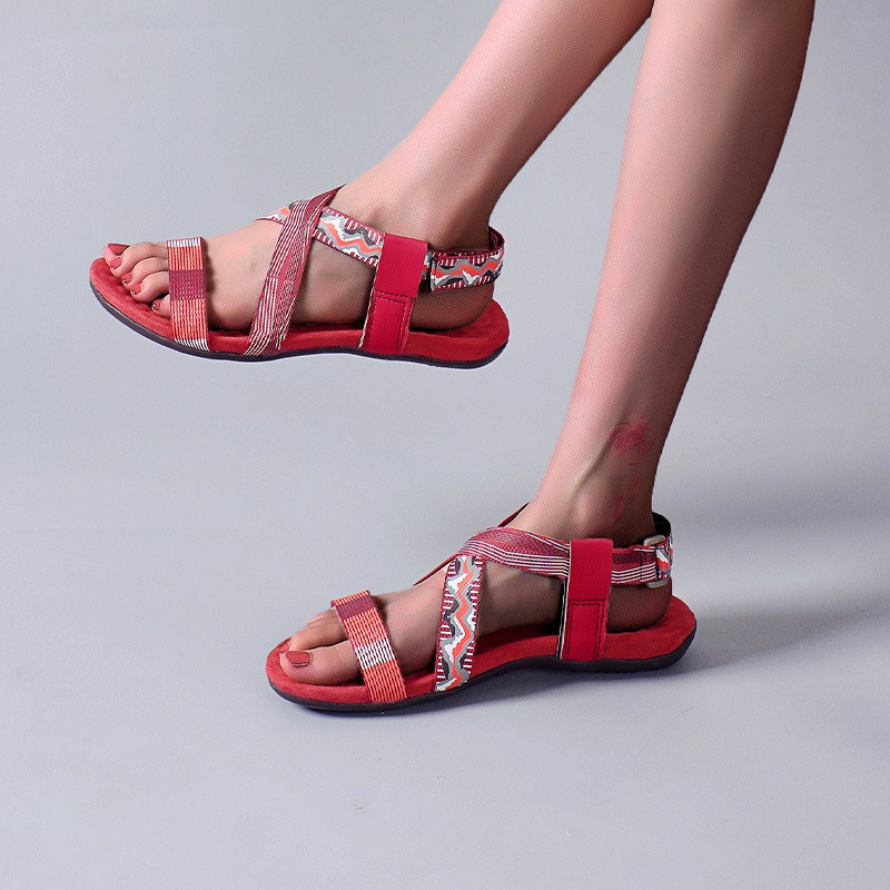 Sandale de damă 2022, de vară, de culori mixte, pantofi plati pentru damă, comozi, etnici, romi, retro, sandale pentru femei, sandale noi