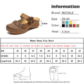 MCCKLE Дамски сандали на платформа Ежедневни ретро летни обувки на танкетка за жени 2021 Дамски чехли с куха катарама Меки женски