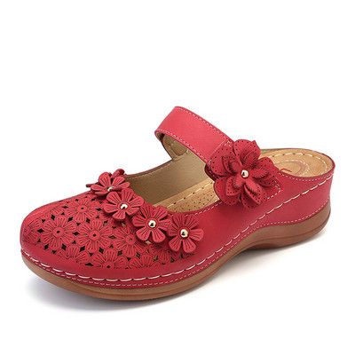 Γυναικεία σανδάλια πλατφόρμας MCCKLE Casual ρετρό Wedge καλοκαιρινά παπούτσια 2021 Γυναικεία κούφια αγκράφα γυναικείες παντόφλες μαλακές γυναίκες