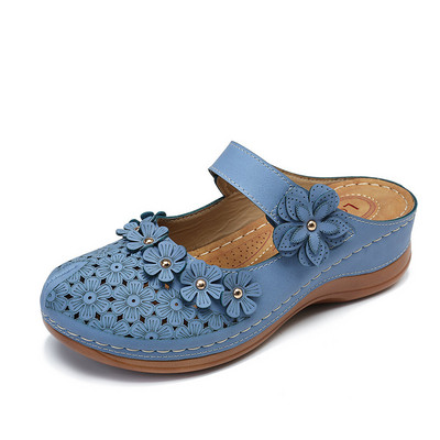 Γυναικεία σανδάλια πλατφόρμας MCCKLE Casual ρετρό Wedge καλοκαιρινά παπούτσια 2021 Γυναικεία κούφια αγκράφα γυναικείες παντόφλες μαλακές γυναίκες