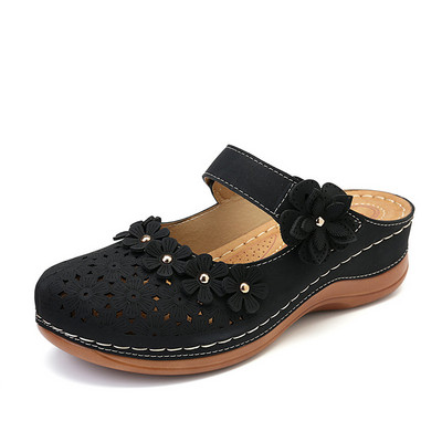 Γυναικεία σανδάλια πλατφόρμας MCCKLE Casual ρετρό Wedge καλοκαιρινά παπούτσια 2021 Γυναικεία κούφια αγκράφα γυναικείες παντόφλες μαλακές γυναίκες