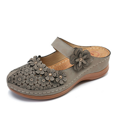 Γυναικεία σανδάλια πλατφόρμας MCCKLE Casual ρετρό Wedge καλοκαιρινά παπούτσια 2021 Γυναικεία κούφια αγκράφα γυναικείες παντόφλες μαλακές γυναίκες