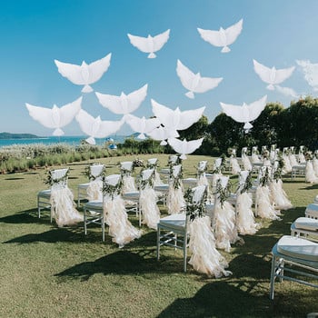 5 τεμ. Flying White Dove Foil Balloons Helium Peace Bird Pigeon Φουσκωτό μπαλόνι για διακόσμηση πάρτι γενεθλίων γάμου Photo Prop