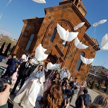 5 τεμ. Flying White Dove Foil Balloons Helium Peace Bird Pigeon Φουσκωτό μπαλόνι για διακόσμηση πάρτι γενεθλίων γάμου Photo Prop