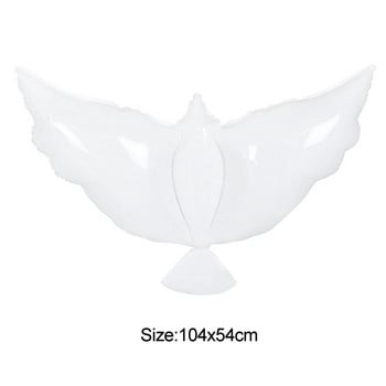 5 τεμ. Flying White Dove Foil Balloons Helium Peace Bird Pigeon Φουσκωτό μπαλόνι για διακόσμηση πάρτι γενεθλίων γάμου Photo Prop