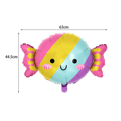 5/1 gab. Saldējums konfekšu kūka deserts multfilma folija baloni meiteņu vasaras dzimšanas dienas ballīte konfekšu bāra rotājumi bērniem rotaļlietas kāzas