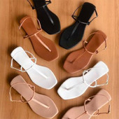 Moteriški MCCKLE sandalai, kvadratiniai, susegami moteriški plokščiapadžiai paplūdimio batai moterims Causal 2022 m. vasaros moteriški sandalai, moteriški sandalai Nauji