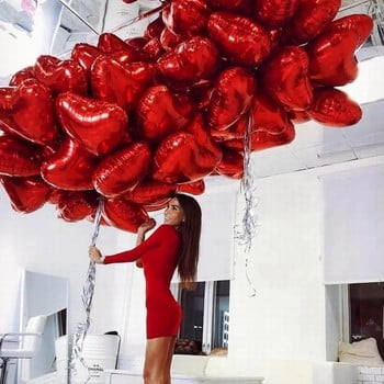 5-20 τεμ. 18 ιντσών Red Heart Love Balloons Foil Helium Balloon για τον γάμο του Αγίου Βαλεντίνου Είδη διακόσμησης για πάρτι γενεθλίων Globos