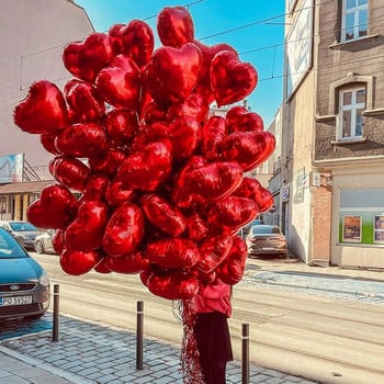 5-20 τεμ. 18 ιντσών Red Heart Love Balloons Foil Helium Balloon για τον γάμο του Αγίου Βαλεντίνου Είδη διακόσμησης για πάρτι γενεθλίων Globos