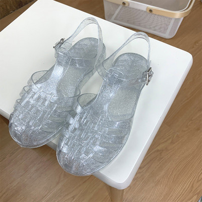 MCCKLE naiste sandaalid PVC õõnsad pehmed lamedad naiste želeekingad naistele 2022. aasta suvine põhjuslik libisemiskindlad naiste sandaalid naiste sandaalid