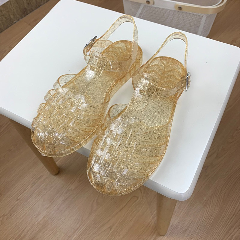 MCCKLE naiste sandaalid PVC õõnsad pehmed lamedad naiste želeekingad naistele 2022. aasta suvine põhjuslik libisemiskindlad naiste sandaalid naiste sandaalid