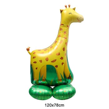 4D Standing Lion Dinosaur Animal Foil Balloons Παιδική Ζούγκλα Σαφάρι Διακόσμηση πάρτι γενεθλίων Δώρο παιχνίδι Helium Air Globos