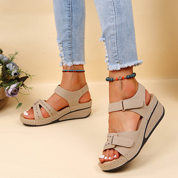 Дамски ежедневни сандали Дамски модни дишащи обувки Дамски сандали с меки шевове Дамски плажни обувки с отворени пръсти Дамски обувки Сандал