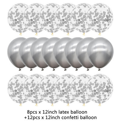 20 gab. Rozā zelta balonu komplekts Konfeti metāliski baloni Dzimšanas dienas ballītes kāzu rotājums Jubilejas Balons Baby Shower Balons