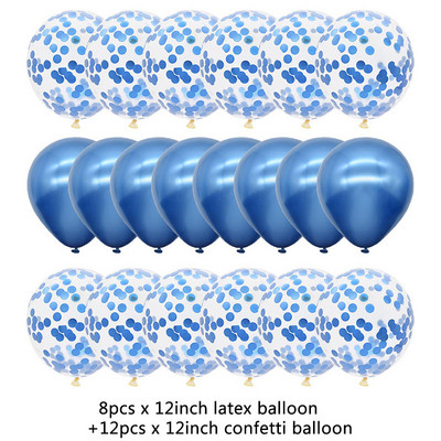 20 gab. Rozā zelta balonu komplekts Konfeti metāliski baloni Dzimšanas dienas ballītes kāzu rotājums Jubilejas Balons Baby Shower Balons