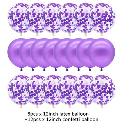 20 gab. Rozā zelta balonu komplekts Konfeti metāliski baloni Dzimšanas dienas ballītes kāzu rotājums Jubilejas Balons Baby Shower Balons